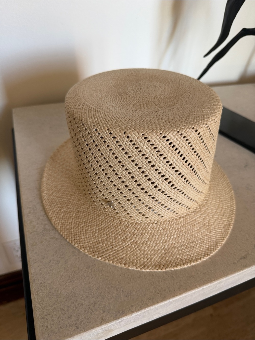 Hermes Women Tan Straw Hat - Classic Summer Packable Hat